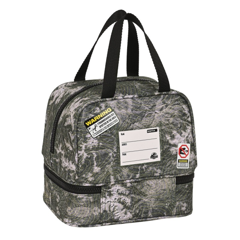 Контейнер для обеда Jurassic World Warning Серый 20 x 20 x 15 cm