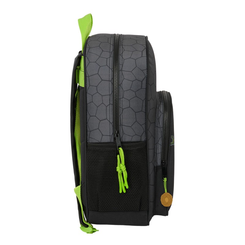 Школьный рюкзак Teenage Mutant Ninja Turtles Чёрный Серый 33 x 42 x 14 cm