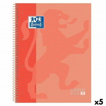 Записная книга на пружине Oxford CLASSIC EUROPEANBOOK Персик A4 80 Листья (5 штук)