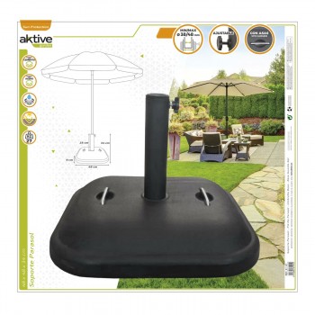 Основание для пляжного зонта Aktive Чёрный 100 % полиэтилен 48 x 34 x 48 cm