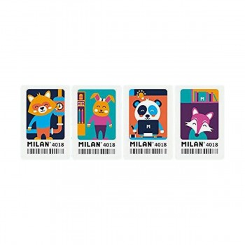 Ластик Milan 4018 Белый 18 Предметы