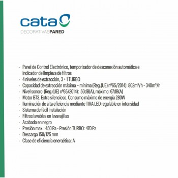 Традиционная вытяжка Cata SYGMA7010BK