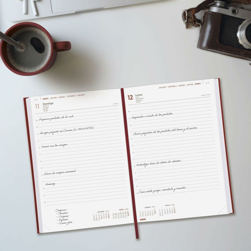 Расписание Finocam Бордовый 16,5 x 24 cm