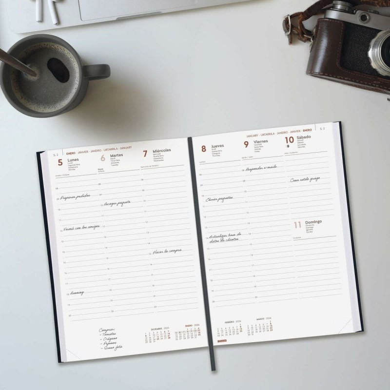 Расписание Finocam DYNAMIC MILANO Чёрный 16,5 x 24 cm