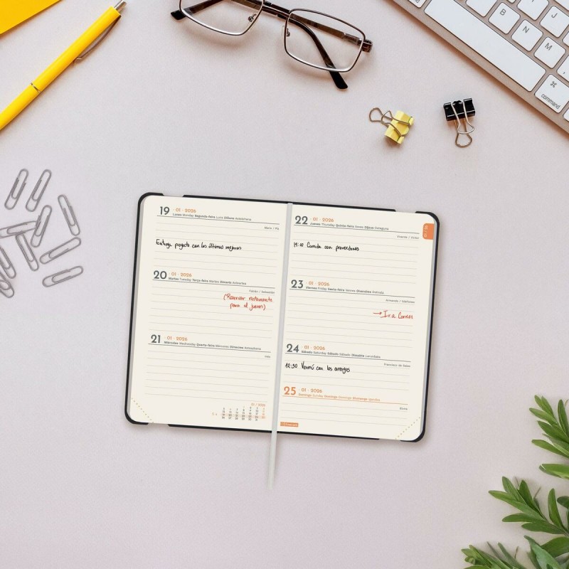 Расписание Finocam FLEXI Чёрный Mini 8,2 x 12,7 cm 2026