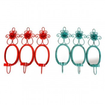 Настенное зеркало DKD Home Decor 37 x 38 x 8,5 cm (3 Предметы) (2 штук)