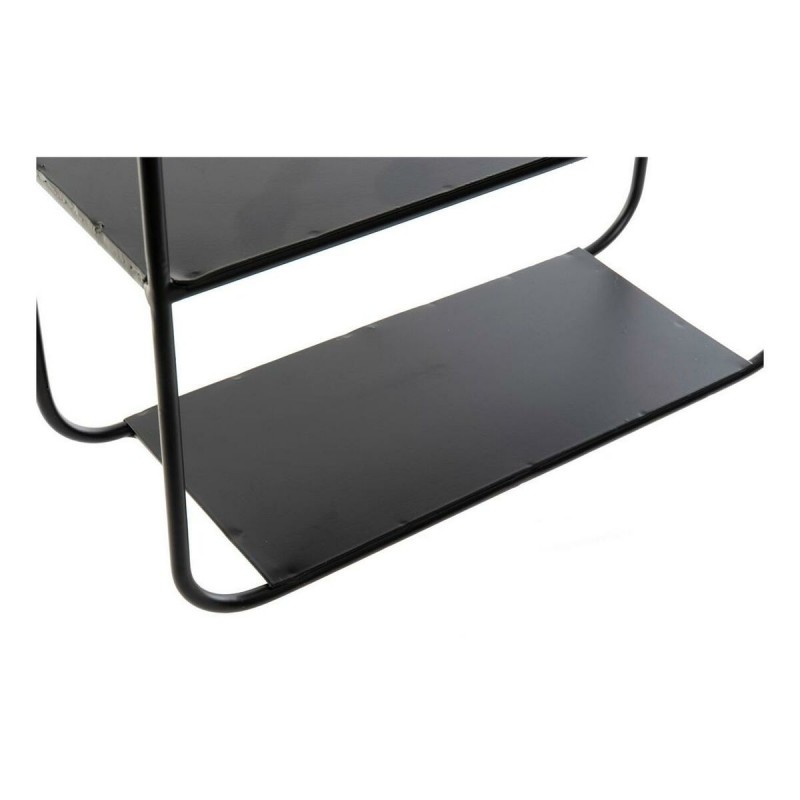 Полка для ванной DKD Home Decor Стеклянный Чёрный Металл (32 x 12 x 65 cm)