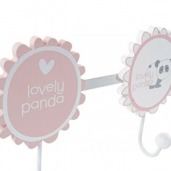 Настенная вешалка DKD Home Decor Деревянный Металл Панда (40 x 4 x 16 cm) (2 pcs)