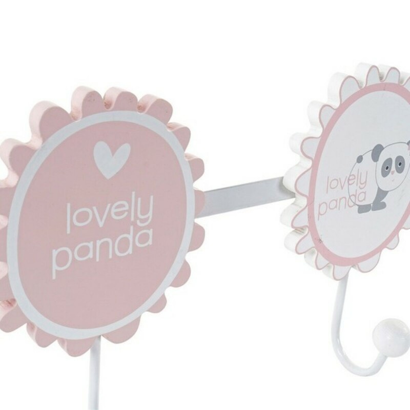 Настенная вешалка DKD Home Decor Деревянный Металл Панда (40 x 4 x 16 cm) (2 pcs)