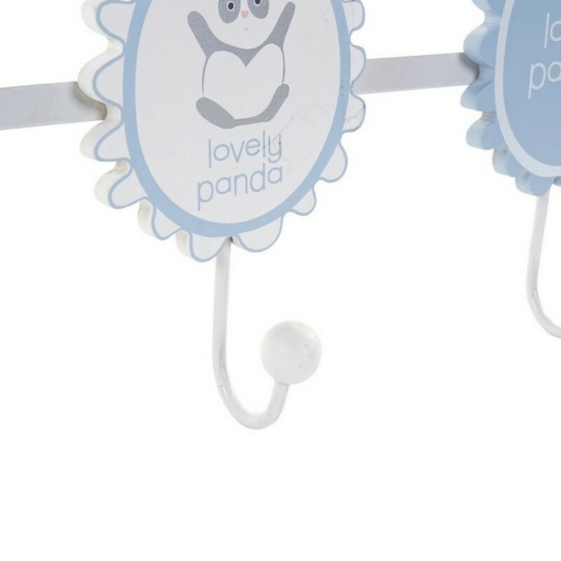 Настенная вешалка DKD Home Decor Деревянный Металл Панда (40 x 4 x 16 cm) (2 pcs)