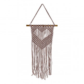 Подвесной декор DKD Home Decor Фиолетовый Светло-коричневый Бамбук