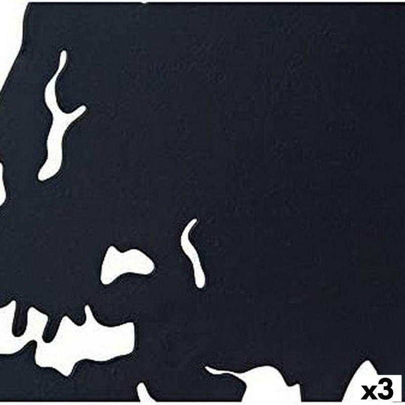 Декоративная фигура DKD Home Decor Карта Мира Чёрный Медь Белый 40 x 1 x 40 cm (3 Предметы)