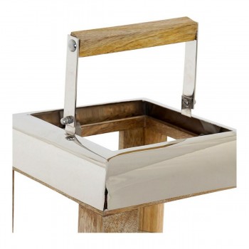 Фонарь DKD Home Decor Серебряный Металл Стеклянный (23 x 23 x 36 cm)