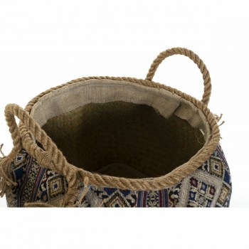 корзина DKD Home Decor Разноцветный Натуральное волокно Boho 30 x 30 x 30 cm 2 Предметы (2 штук)