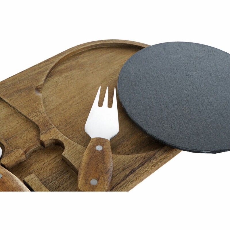 Разделочная доска DKD Home Decor Нержавеющая сталь Доска древесина акации (32 x 20 x 1.5 cm) (4 x 15 x 1,5 cm) (3 pcs)