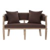 Диван DKD Home Decor Коричневый лён древесина каучукового дерева традиционный (122 x 69 x 72 cm)