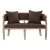 Диван DKD Home Decor Коричневый лён древесина каучукового дерева традиционный (122 x 69 x 72 cm)