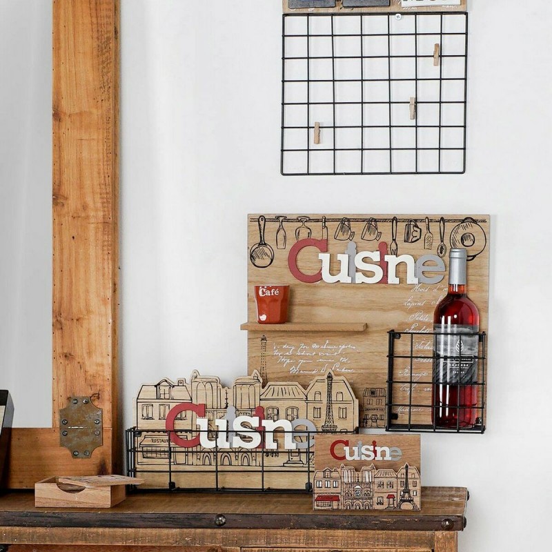 Коробка для салфеток DKD Home Decor Cusine Разноцветный Деревянный Деревянный MDF 16 x 11 x 5 cm