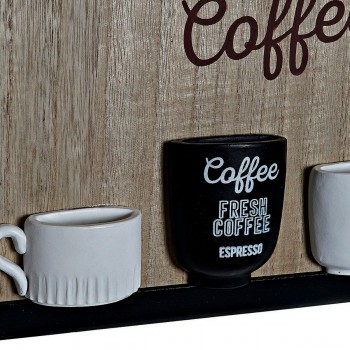 Настенная вешалка DKD Home Decor 8424001775712 Деревянный Смола Деревянный MDF Vintage 41 x 3 x 41 cm