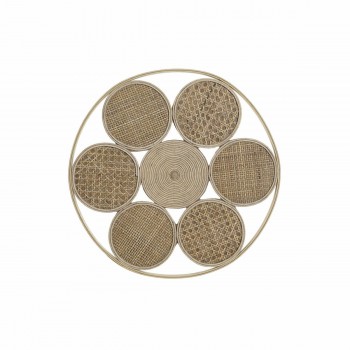 Настенный декор DKD Home Decor 45,5 x 2 x 45,5 cm Натуральный