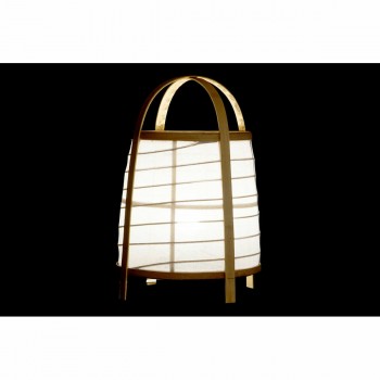 Настольная лампа DKD Home Decor Белый Натуральный Бамбук 40 W 220 V 32 x 32 x 45,5 cm