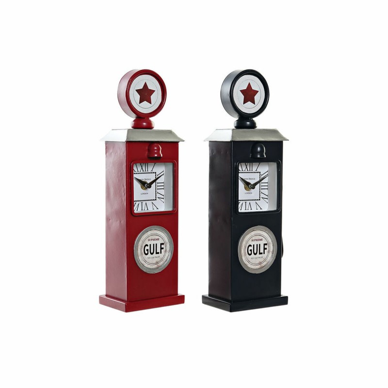 Настольные часы DKD Home Decor Красный Тёмно Синий Заправка Vintage gasolinera (2 штук)