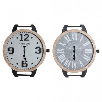 Настольные часы DKD Home Decor RE-180394 Чёрный Серый Натуральный Vintage запястье (2 штук)