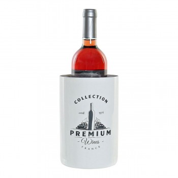 Охладитель для Бутылок DKD Home Decor Белый Серебристый Нержавеющая сталь 12 x 12 x 18 cm