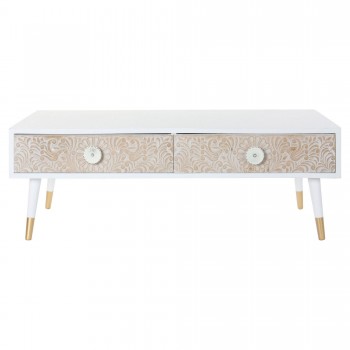 ТВ шкаф DKD Home Decor Белый Ель Светло-коричневый (120 x 65 x 42 cm)