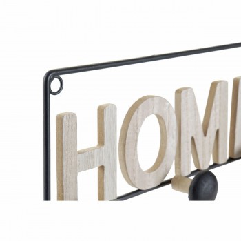 Настенная вешалка DKD Home Decor Железо Деревянный MDF Loft (45 x 5 x 14 cm)