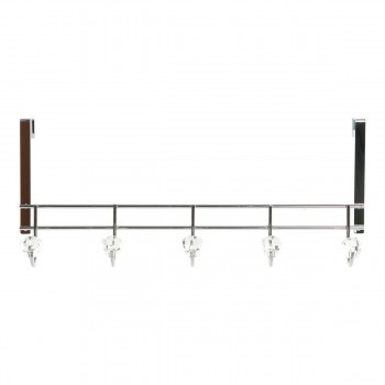 Дверная вешалка DKD Home Decor 8424001835256 Прозрачный Серебристый Металл 47 x 10 x 22 cm