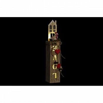 Светящееся украшение DKD Home Decor Рождество Натуральный (6,5 x 7,5 x 36 cm) (2 штук)