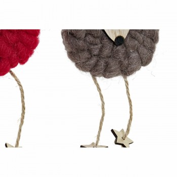 Новогоднее украшение DKD Home Decor полиэстер Деревянный Северный олень (3 pcs) (8 x 3 x 26 cm)