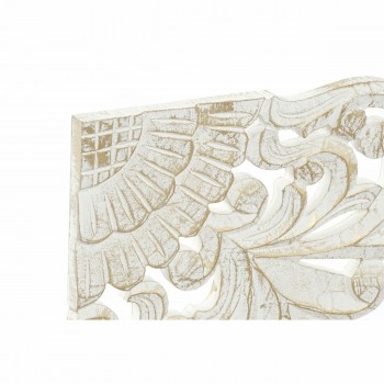 Изголовье кровати DKD Home Decor Белый Позолоченный Деревянный Деревянный MDF 151 x 2 x 60 cm