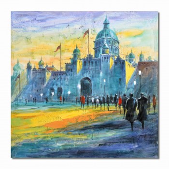 Полотно DKD Home Decor Полотно Деревянный MDF 100 x 3 x 100 cm