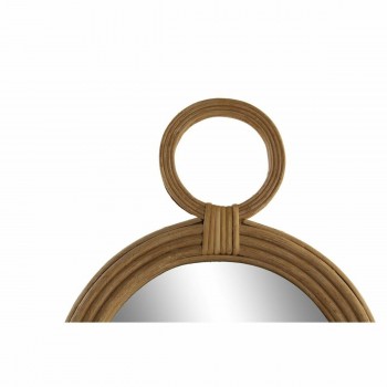 Настенное зеркало DKD Home Decor 41 x 2 x 83 cm Стеклянный Натуральный Коричневый Тропический