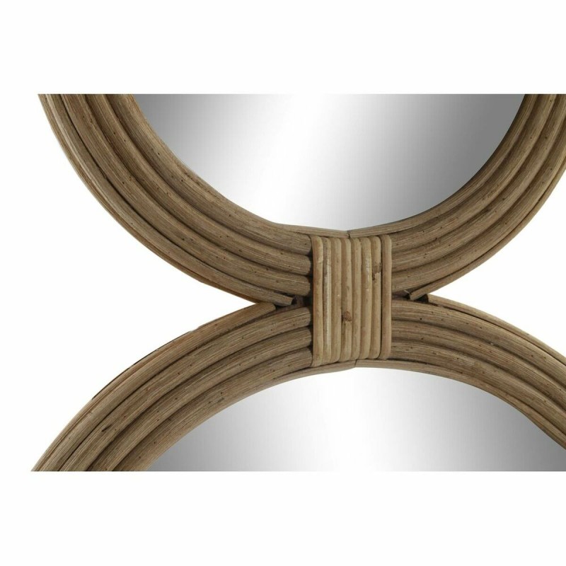 Настенное зеркало DKD Home Decor 41 x 2 x 83 cm Стеклянный Натуральный Коричневый Тропический