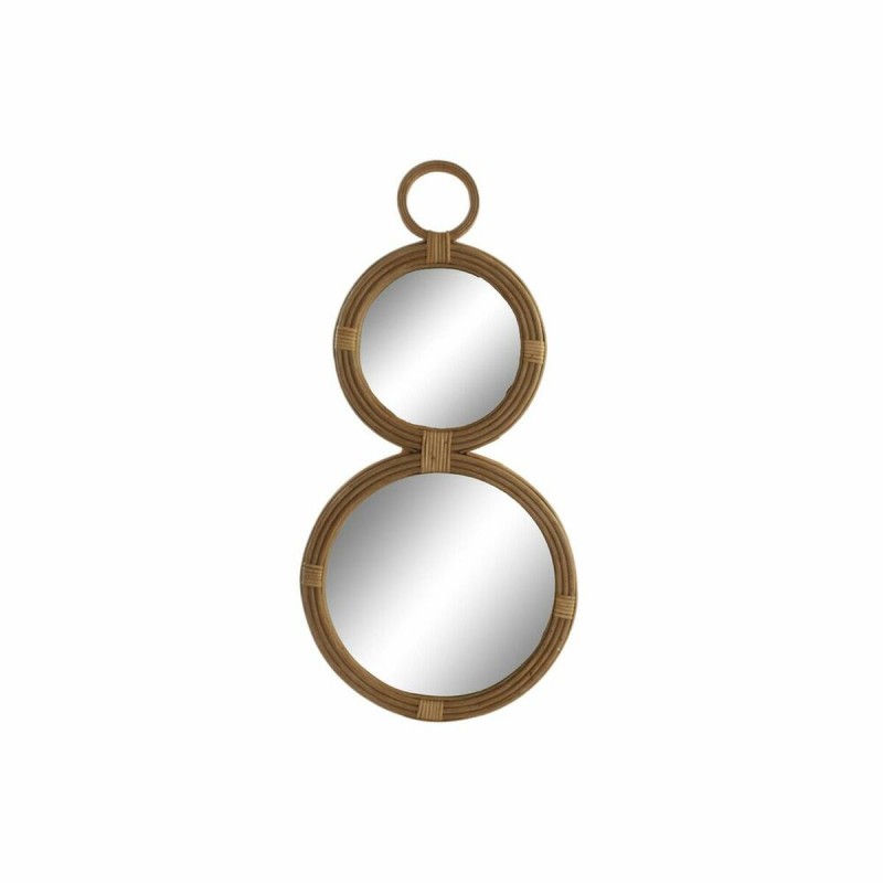 Настенное зеркало DKD Home Decor 41 x 2 x 83 cm Стеклянный Натуральный Коричневый Тропический