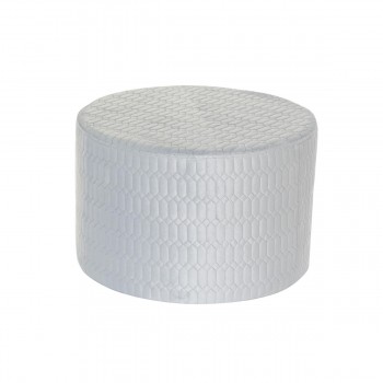 подставка для ног DKD Home Decor полиэстер Небесный синий Губка Деревянный MDF (55 x 55 x 35 cm)