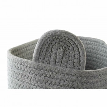 Декоративная корзина DKD Home Decor Белый Серый Детский Медведь 25 x 25 x 37 cm (2 штук)