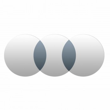 Настенное зеркало DKD Home Decor Чёрный современный круги 118,5 x 2 x 50 cm