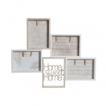 Картина-Фоторамка с Щипчиками DKD Home Decor Деревянный MDF Средиземноморье 59 x 4 x 48 cm
