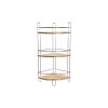 Полка для ванной DKD Home Decor Бамбук Алюминий Нержавеющая хромированная сталь Натуральный 19,5 x 19,5 x 47 cm