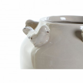 Кувшин DKD Home Decor Фарфор Серый Бежевый птицы Shabby Chic (15 x 15 x 13,5 cm) (2 штук)  