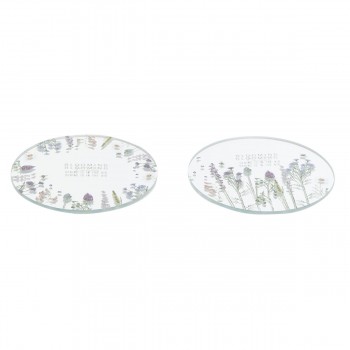 Фонарь DKD Home Decor Стеклянный Разноцветный Бабочка (10 x 10 x 1 cm) (2 unidades)