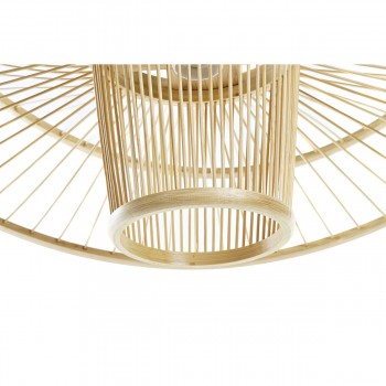 Потолочный светильник DKD Home Decor Коричневый Бамбук 50 W 60 x 60 x 28 cm