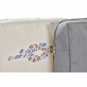 Несессер DKD Home Decor Серый Белый Морской (30 x 10 x 20 cm) (2 штук)