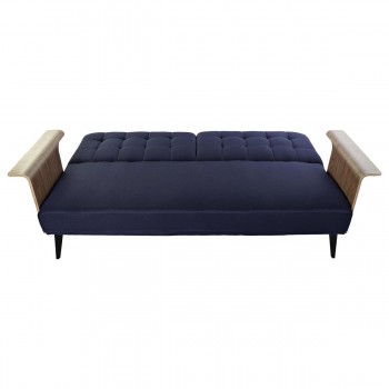 Диван-кровать DKD Home Decor Синий Коричневый Чёрный Металл современный город 203 x 87 x 81 cm