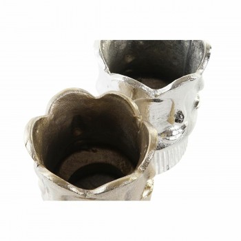 Кувшин DKD Home Decor Позолоченный Лицо Шампанское Серебристый Алюминий современный 12 x 12 x 17 cm (2 штук)  
