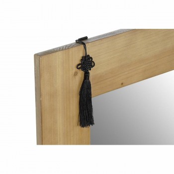 Настенное зеркало DKD Home Decor Красный Натуральный Восточный 70 x 2 x 90 cm